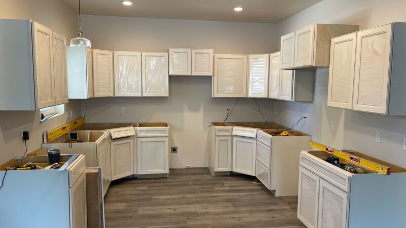 Custom Homes Hagerman Kitchen remodel with bar seating Magic Valley